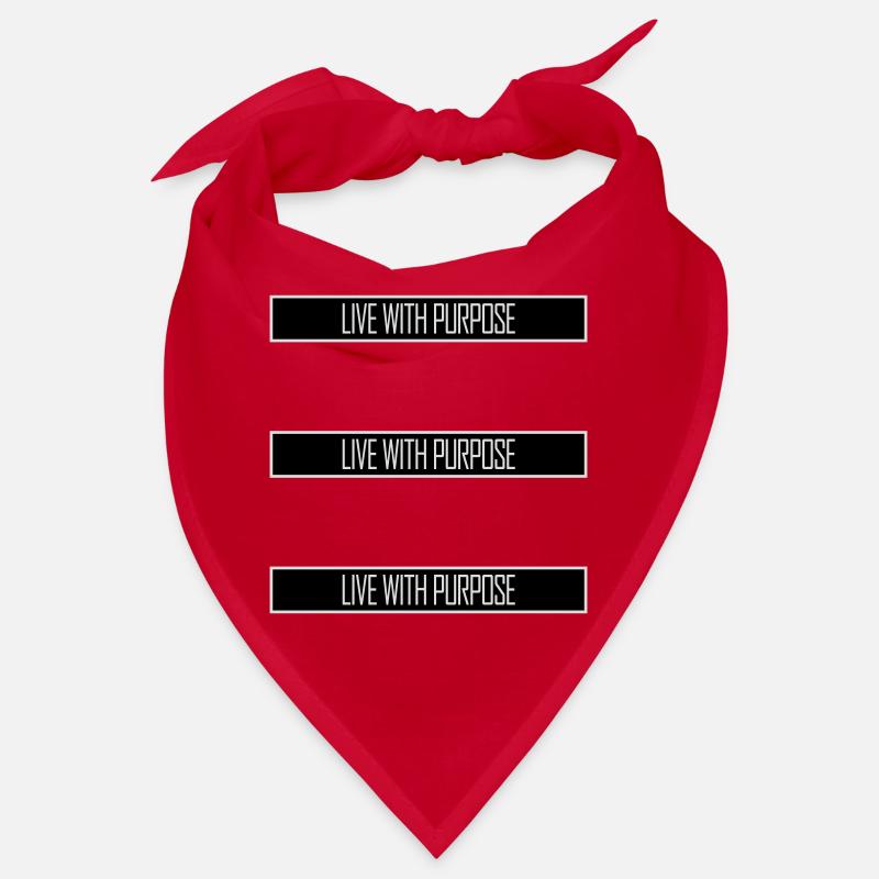Live With Purpose Motivation Sense Mindset Saying Bandana