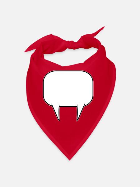 Sprechblase doppelt - Bandana - Rot - Vorne