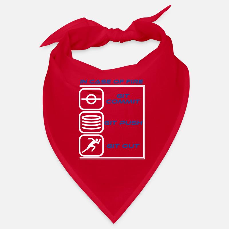 "In Case Of Fire Git Commit Git Push Git Out" Bandana
