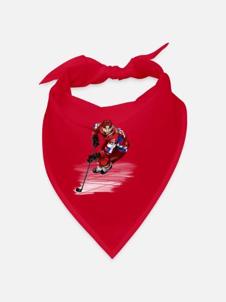 Eishockey - Bandana - Rot - Vorne