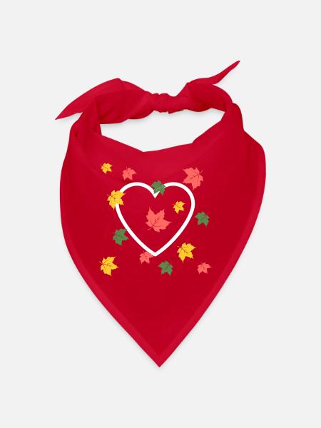 Autumn Love - Bandana - red - Front