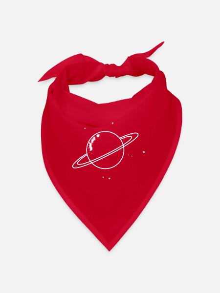 Planète avec des étoiles - Bandana - rouge - Devant