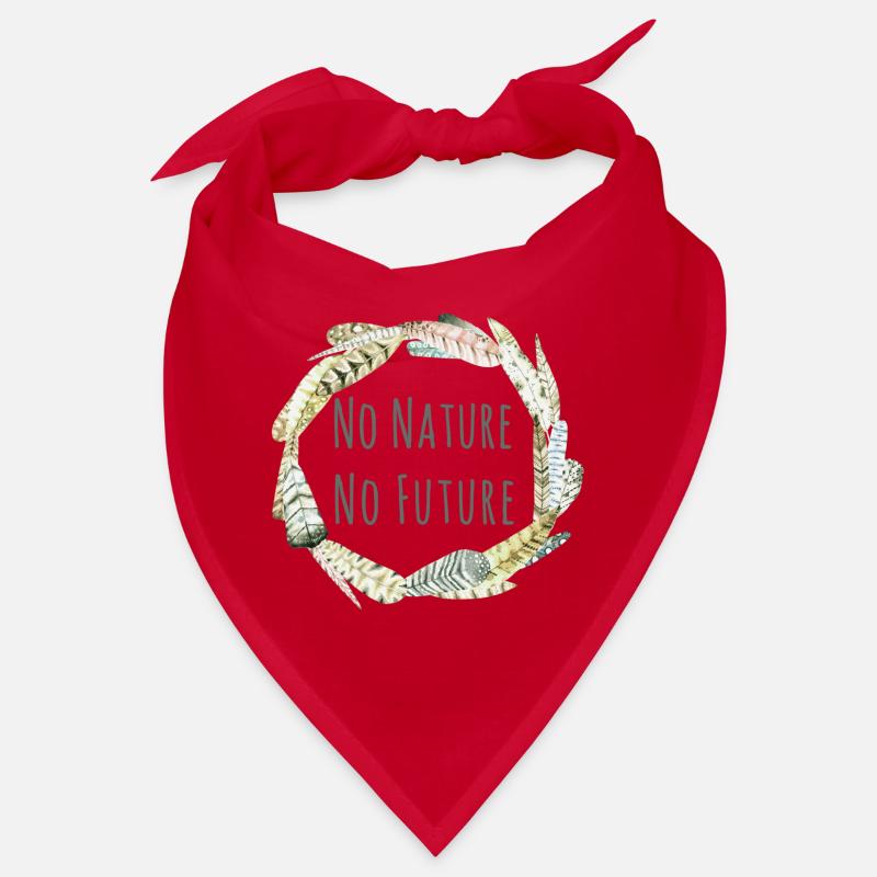 No Nature No Future Feathers Bandana