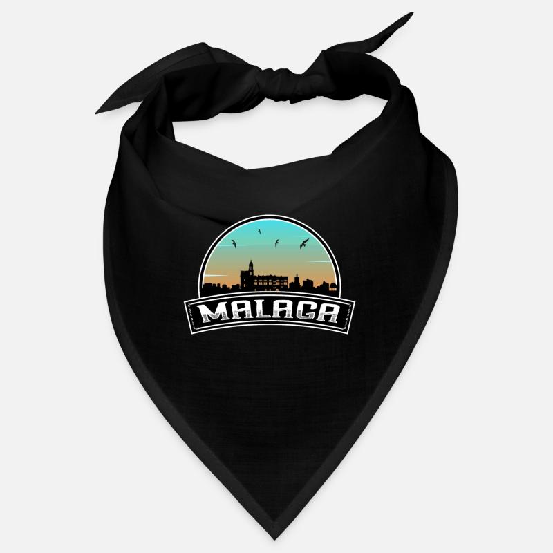 Malaga Spanien Skyline Spanisches Souvenir Bandana