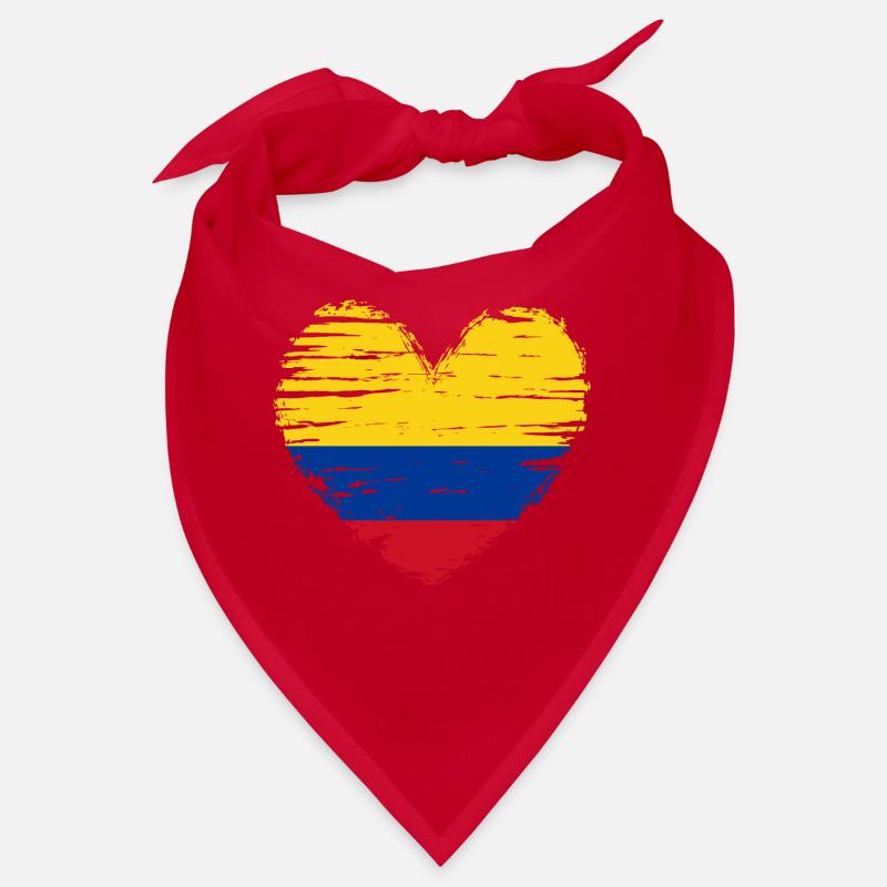 Colombie coeur drapeau blason Bandana