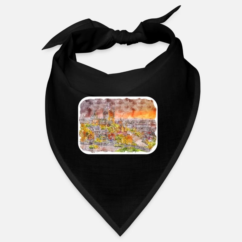 Québec Canada Aquarelle Dessin Dessin Illustration Bandana
