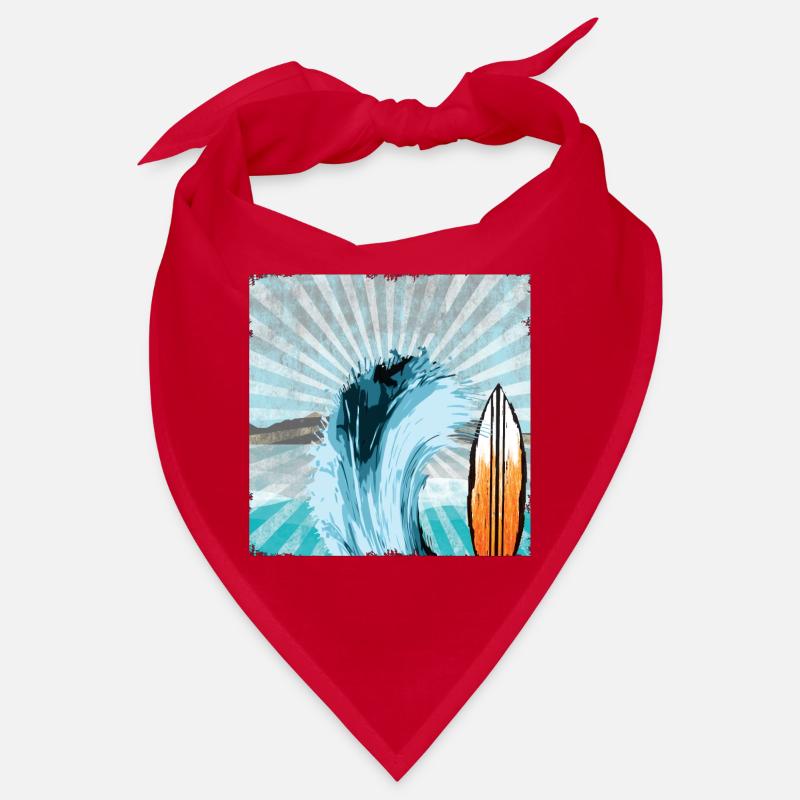 Surfer Wave Illustration Bandana