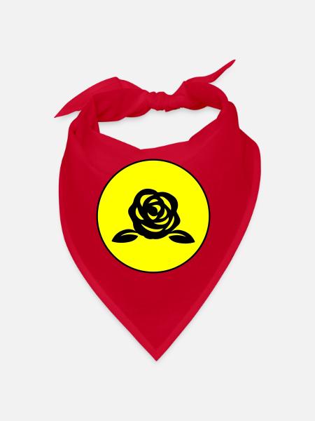 Symbole de la rose - Bandana - rouge - Devant
