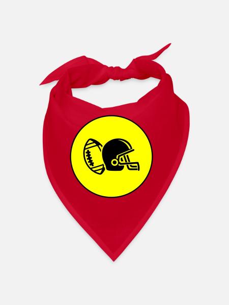 Football Helm - Bandana - Rot - Vorne