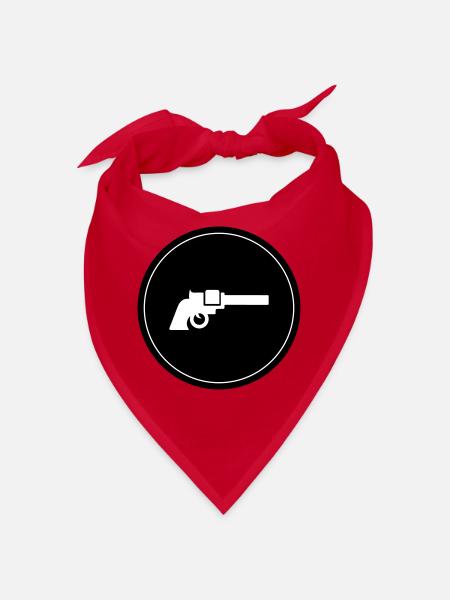 Weapon Symbol Pistol - Bandana - red - Front