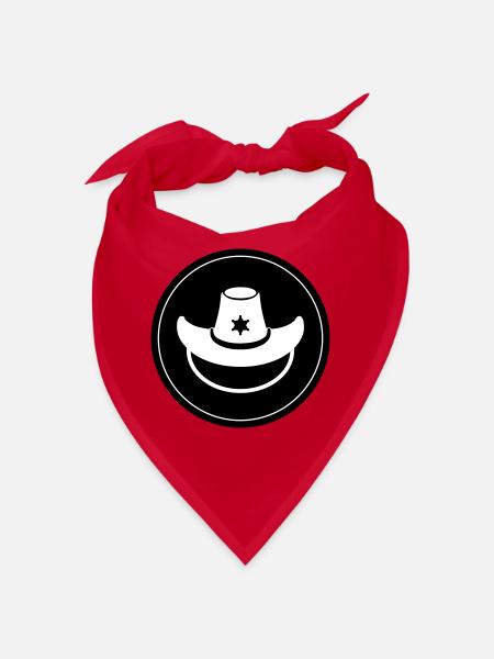 Cowboy Head Western - Bandana - rouge - Devant