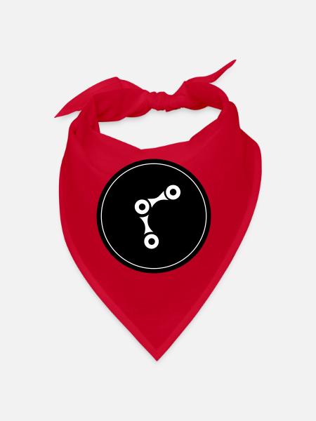 Bicycle Cycling Chain - Bandana - red - Front