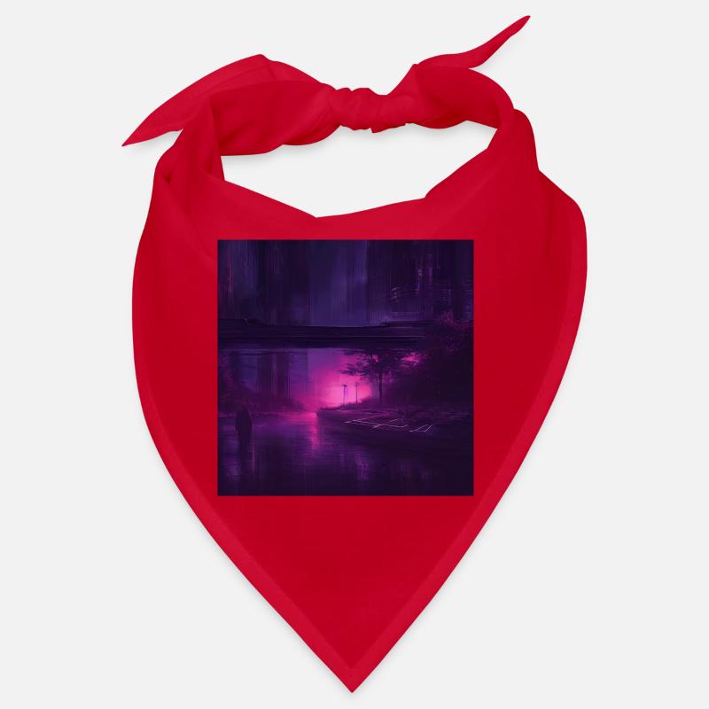Retrowave Synthwave Future City 80s Design Bandana
