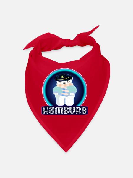 HAMBURG - EISBÄR KAPITÄN - SEGELN ALSTER - Bandana - Rot - Vorne