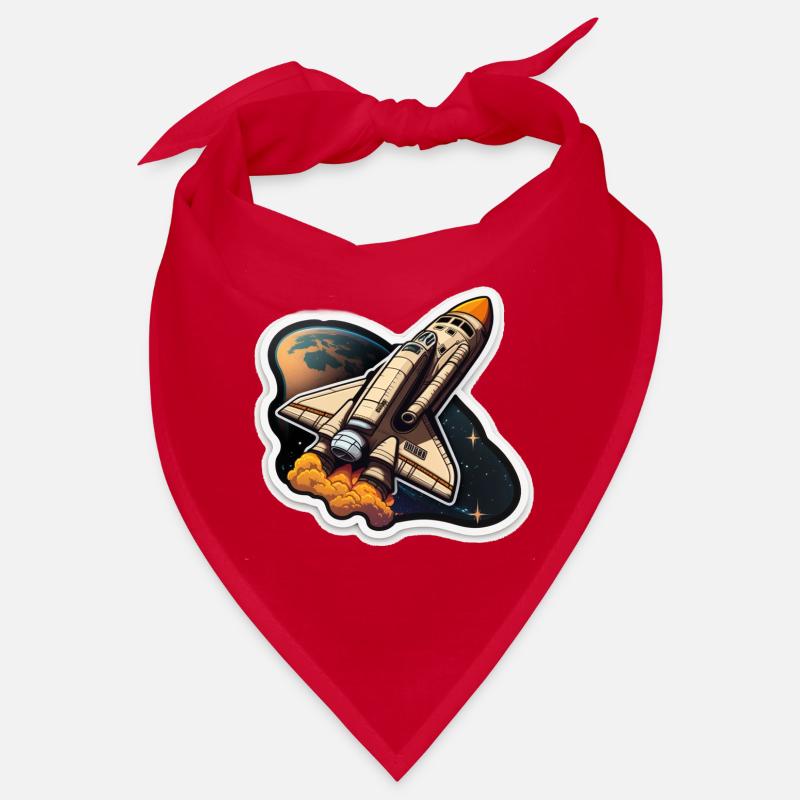 Fusée spatiale - Bandana - rouge