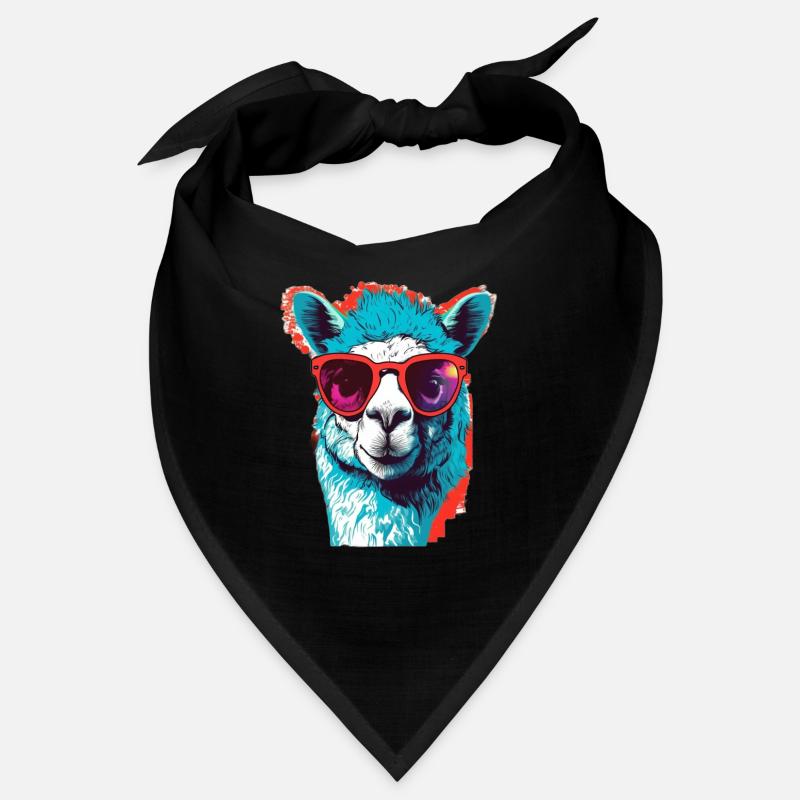 Funny Llama with sunglasses Bandana