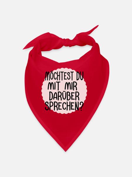 FREUNDSCHAFT ZUHÖREN - Bandana - Rot - Vorne