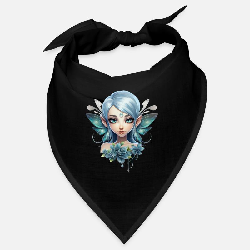 Blumen Fee mit Edelstein – Fantasy Design Bandana