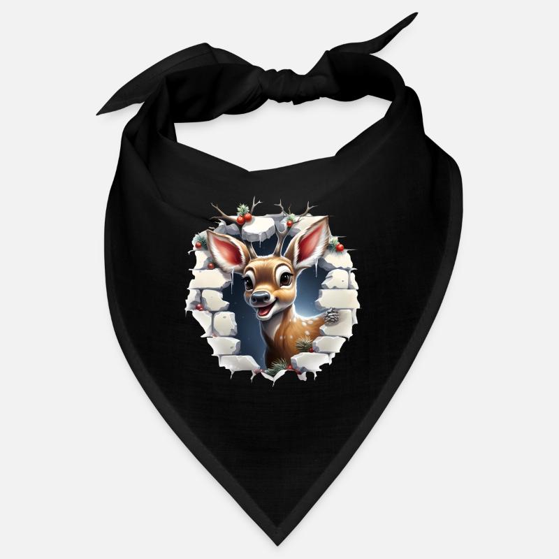 Cerf mignon dans le trou dans le mur Bandana