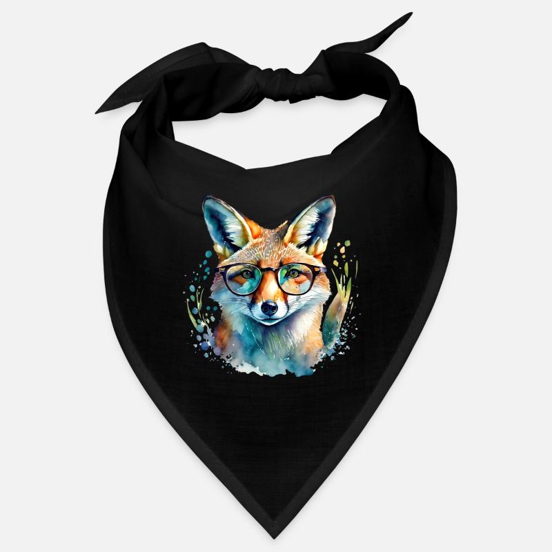 Fuchs mit Brille Bandana