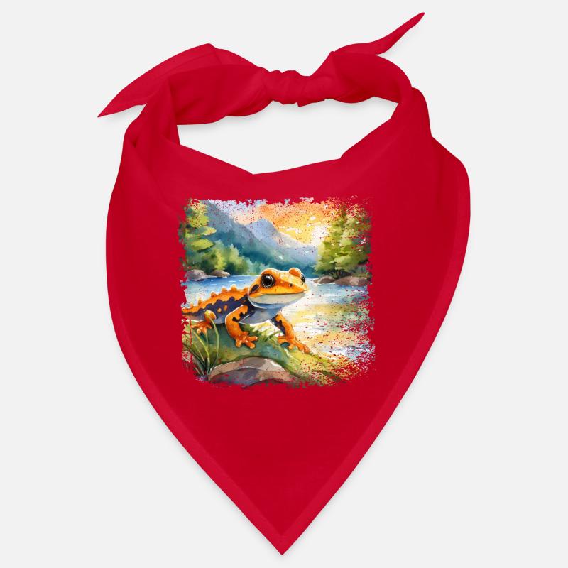 Cute young fire salamander Bandana