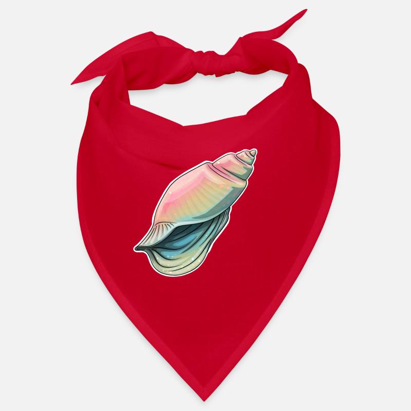 Illustration de coquillage pastel - Bandana - rouge