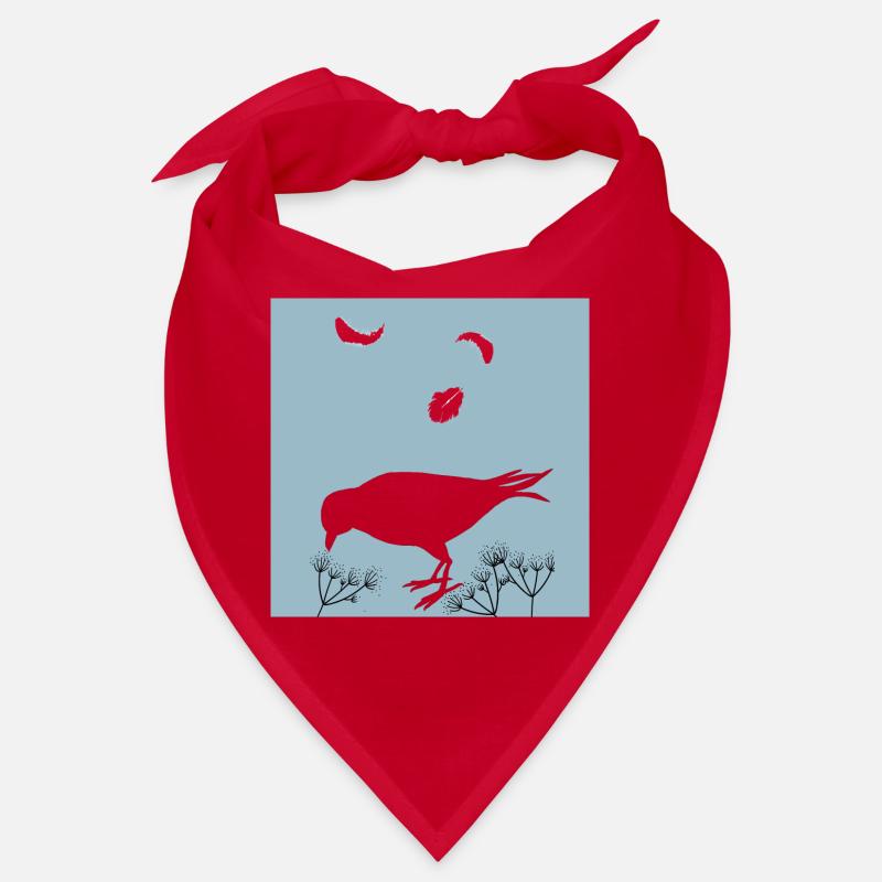 Bird Silhouette and Feathers Bandana