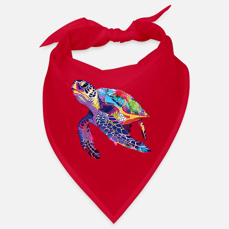 Schildkröte rainbow - Bandana - Rot