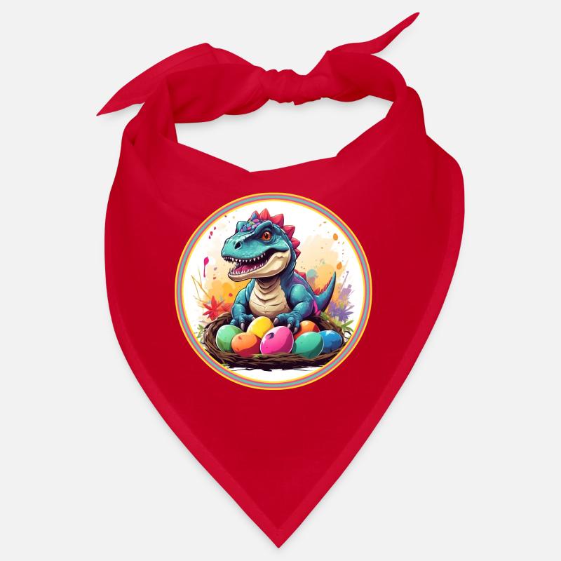 Dinobaby little dinosaur in Easter Bandana