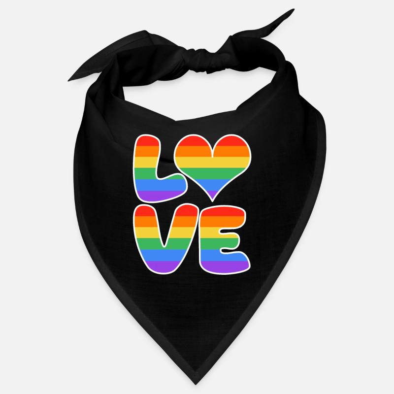Rainbow Love Heart Design Bandana