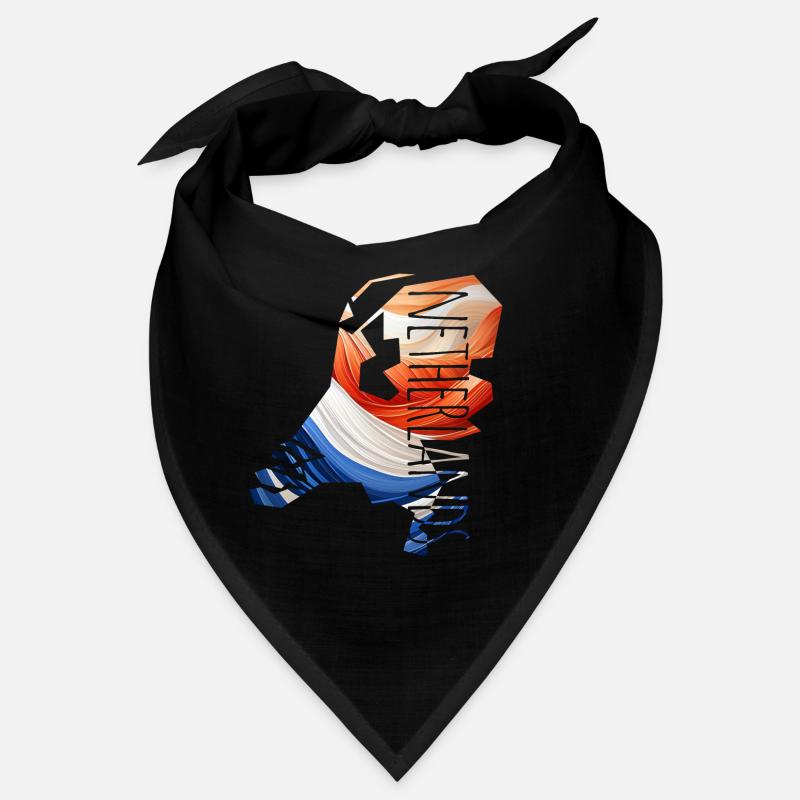 Map Netherlands with national colours Bandana