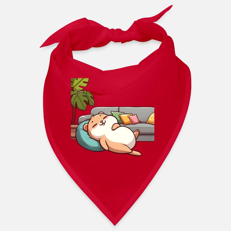 Un flou rose décontracté sur le canapé Bandana