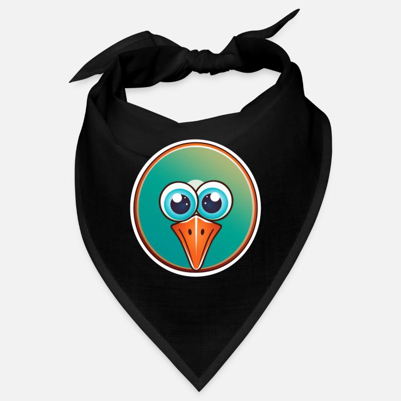 Tête d'oiseau, drôle, fun et vert Bandana