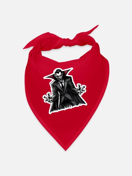 Blutsauger schräg - Bandana - Rot - Vorne