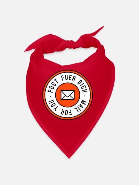 Post fuer dich dreifarbig - Bandana - Rot - Vorne