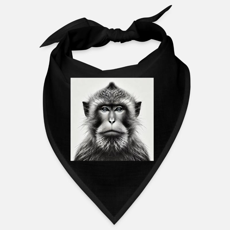 Monkey in grayscale Bandana