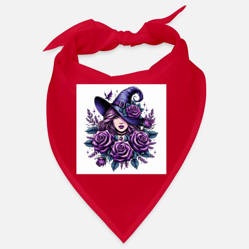 Witch with violet roses Bandana