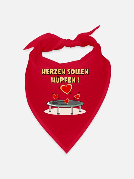 HERZEN SOLLEN HÜPFEN - TRAMPOLINSPRINGEN - Bandana - Rot - Vorne