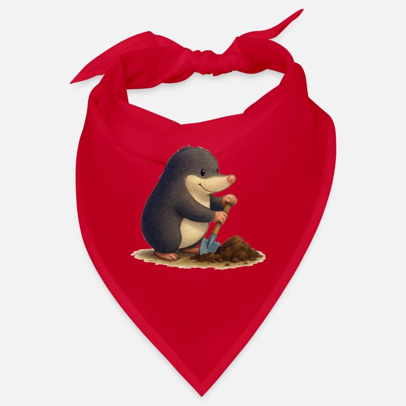 Industrious Mole with Shovel Bandana