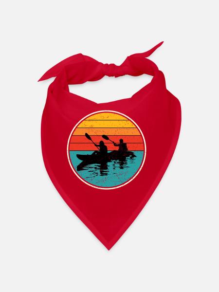 Sunset Kayak Duo Circle - Bandana - red - Front