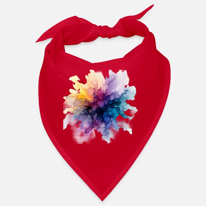 Farbexplosion: Abstrakter Aquarell-Farbrausch Bandana