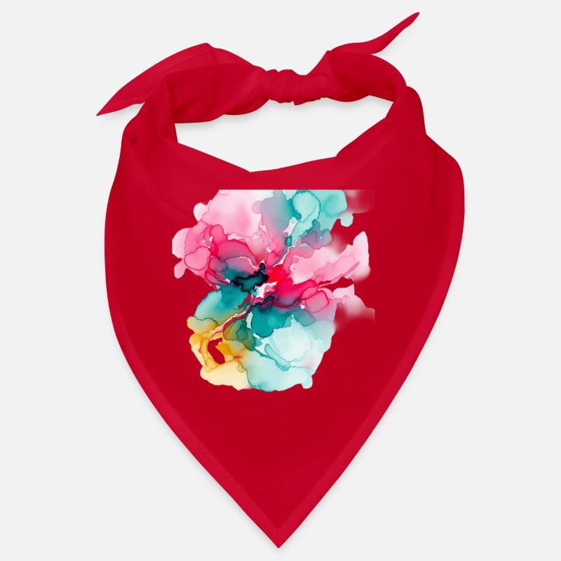 Abstrakte Aquarell-Blüte: Lebendige Farbexplosion Bandana