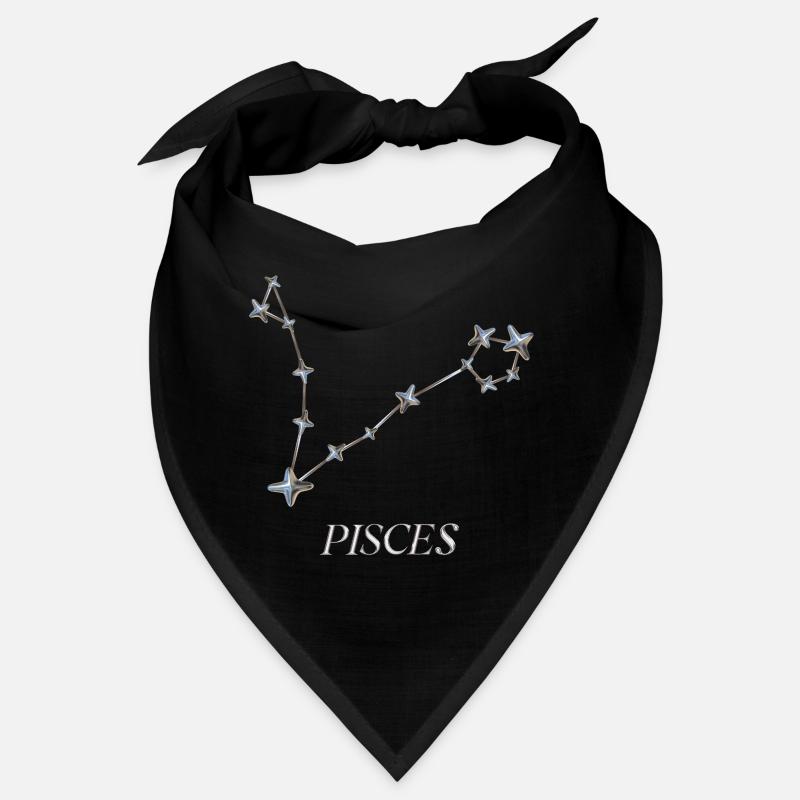 Pisces Constellation – Minimalist Silver Constellation Bandana