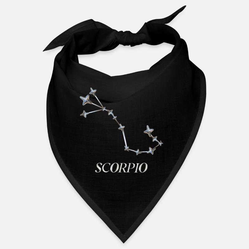 Scorpio Sternbild – Silberne Minimal-Konstellation Bandana