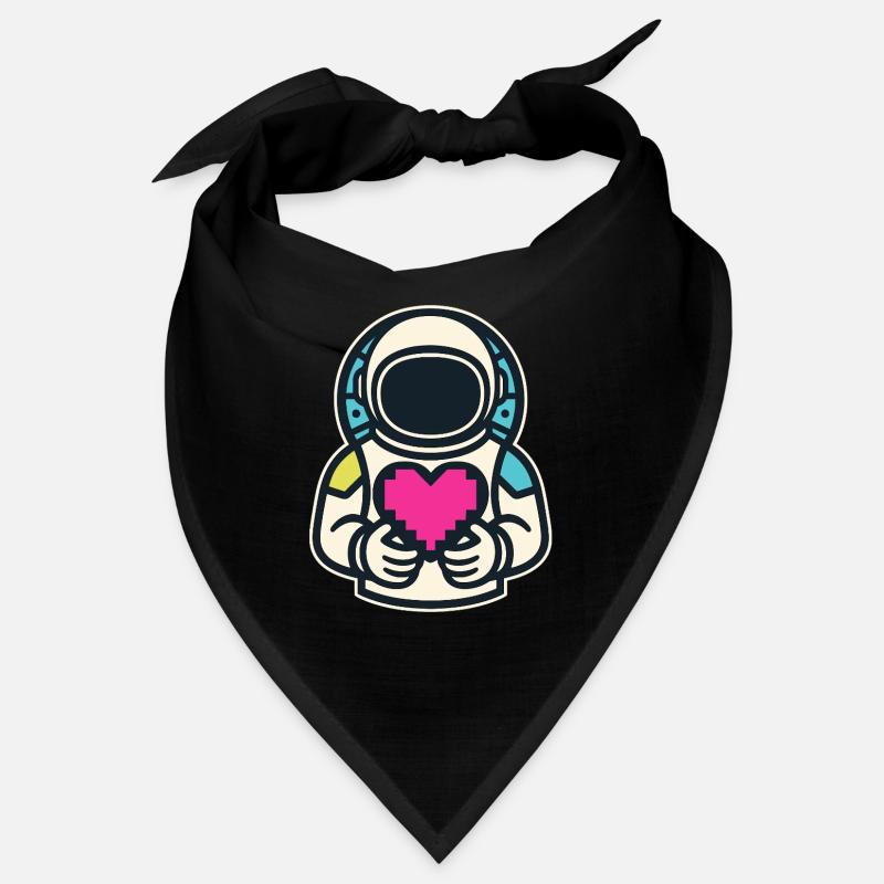 Astronaut mit Pixelherz Bandana