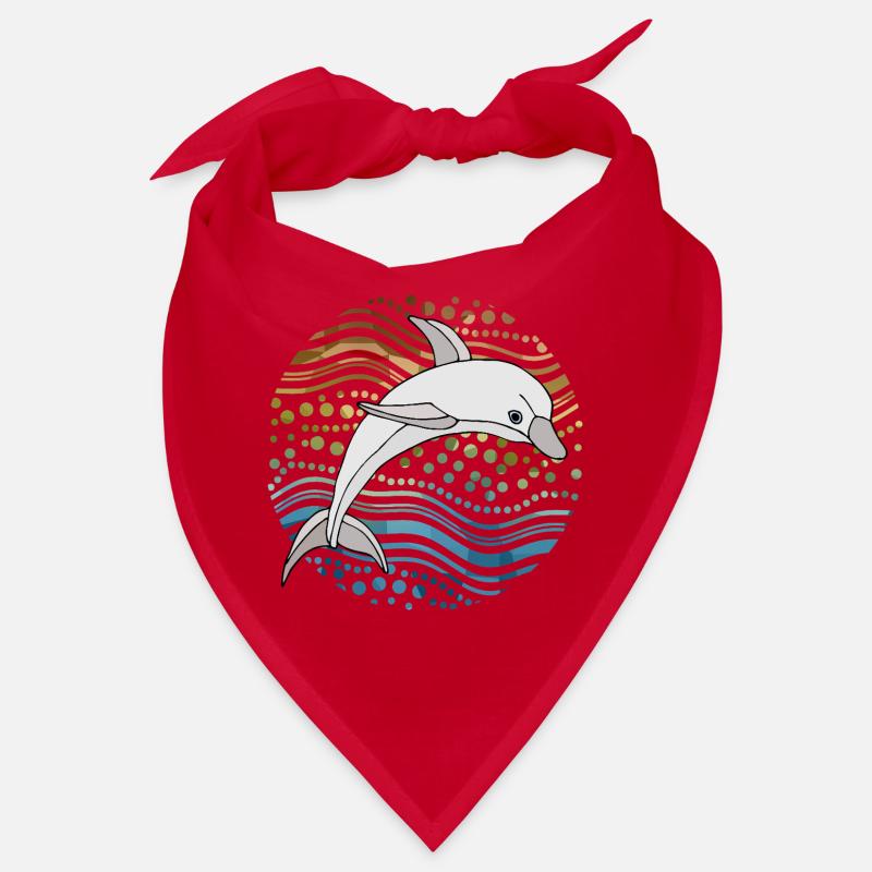 Dolphin in Abstract Waves Bandana