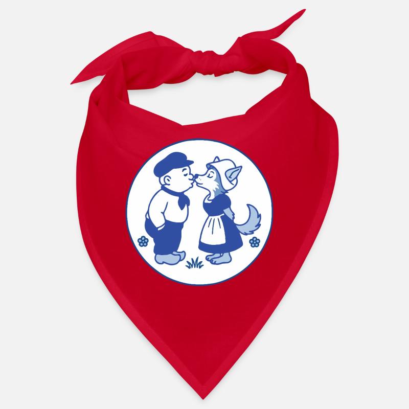 Delft blue farmer coasts wolf Bandana