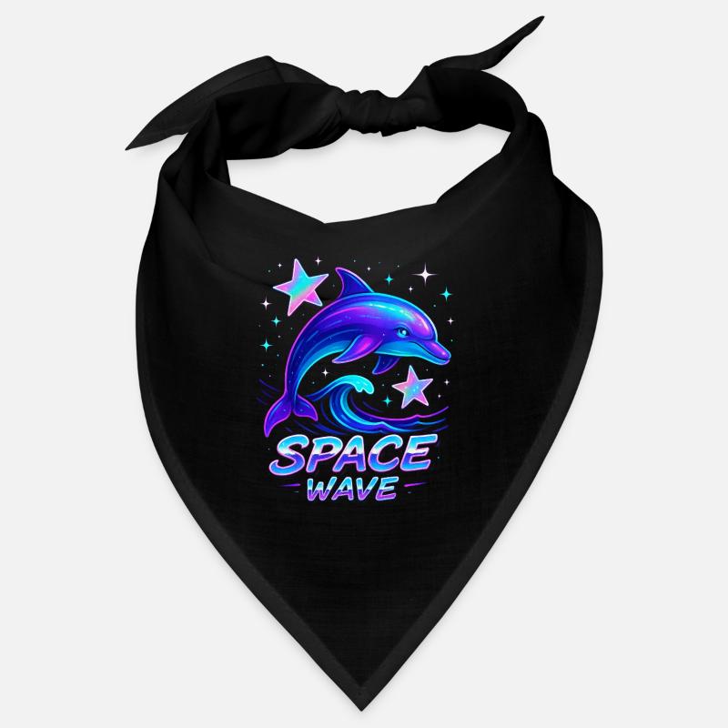 Neon Space Wave Delphin Design Bandana