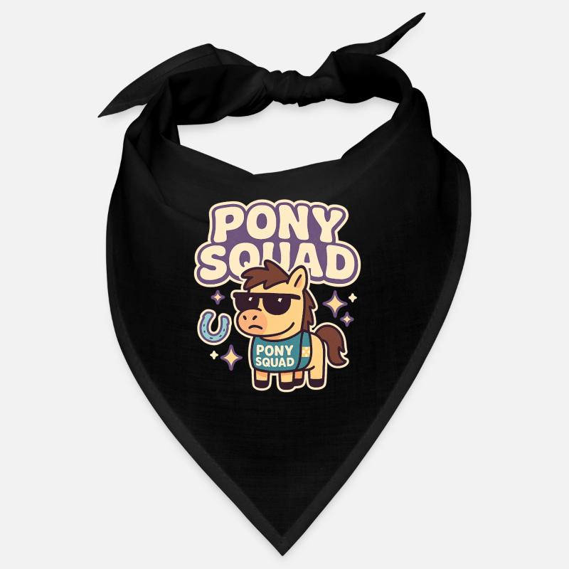Conception de dessin animé Pony Squad Bandana
