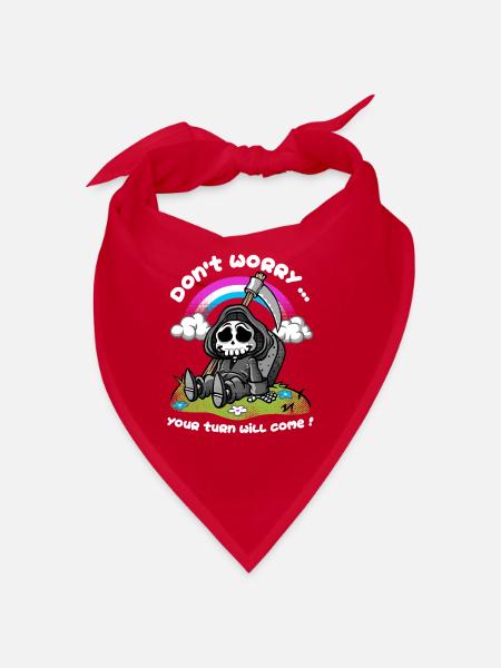 Der Sarkasmus des Todes - Bandana - Rot - Vorne